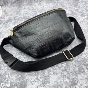 Designer Inspired Embossed Belt Bag